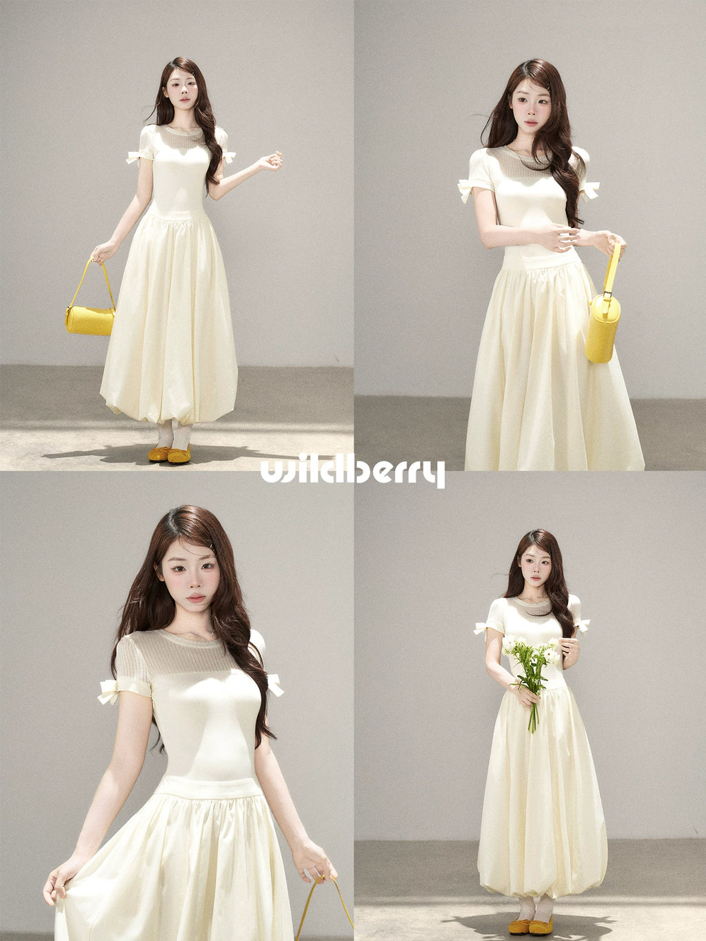 Wildberry French Style Patchwork High-Waist Maxi Dress