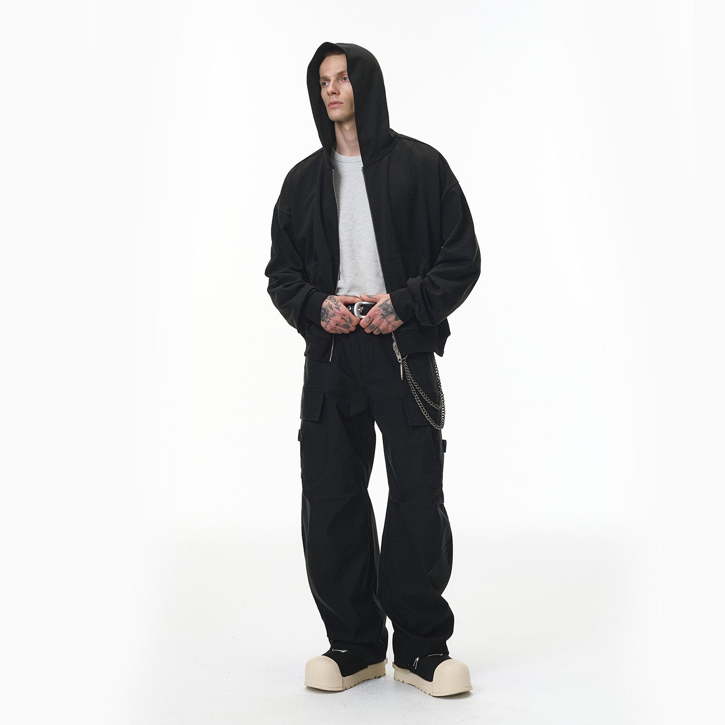 Inflation Short Knit Hooded Jacket