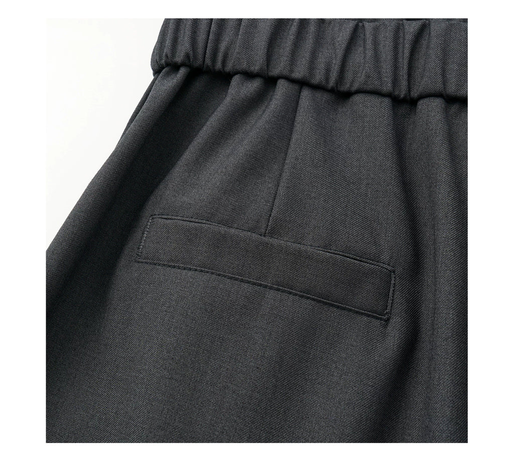 Oinimi Waist Head Loose Drape Strap Wide Leg Slacks