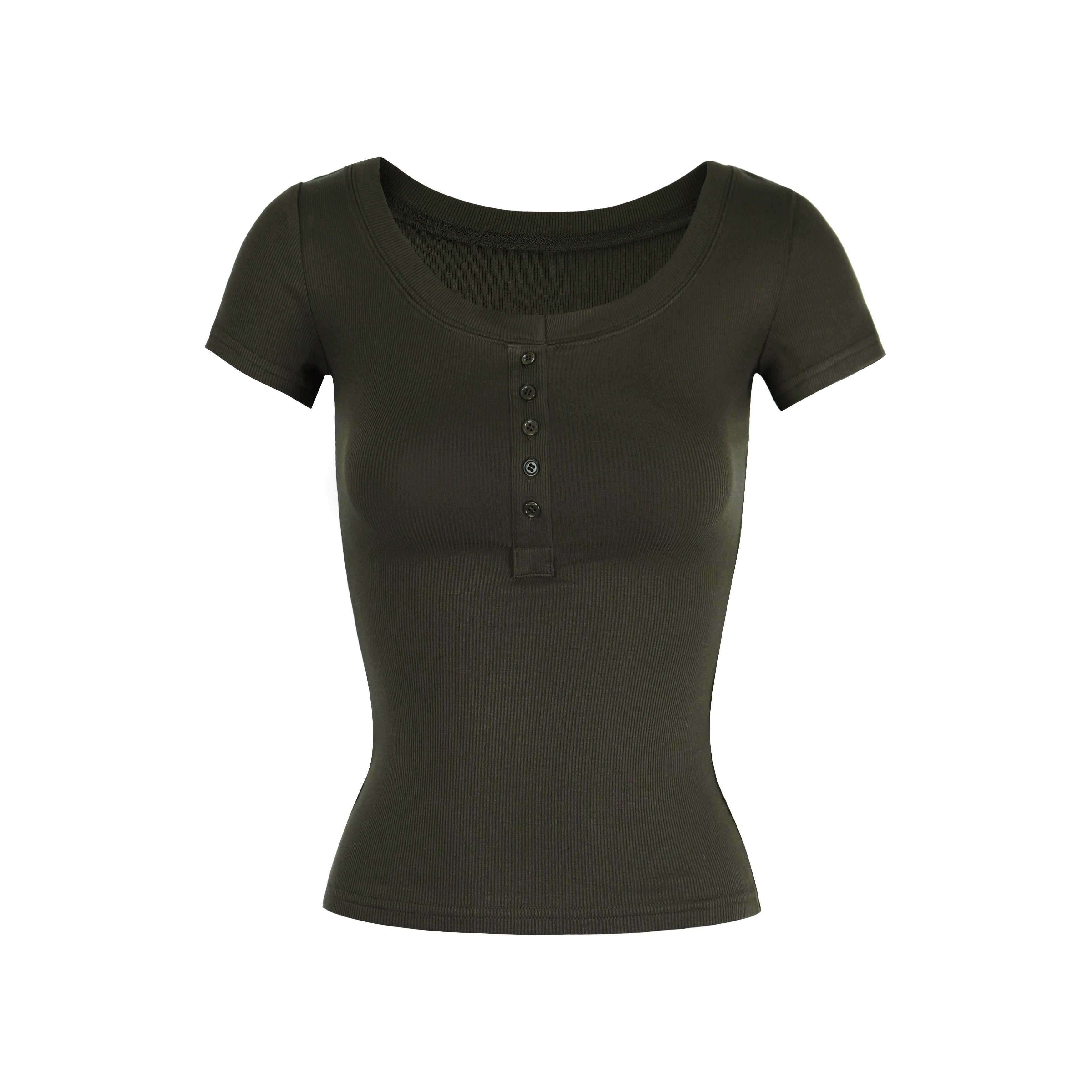 Jim Kennetu Collar Henry Collar Slim and Thin Tee