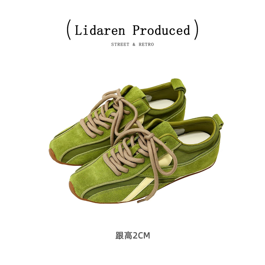 Lidaren Produced Suede Lace-Up Retro Training Sneaker