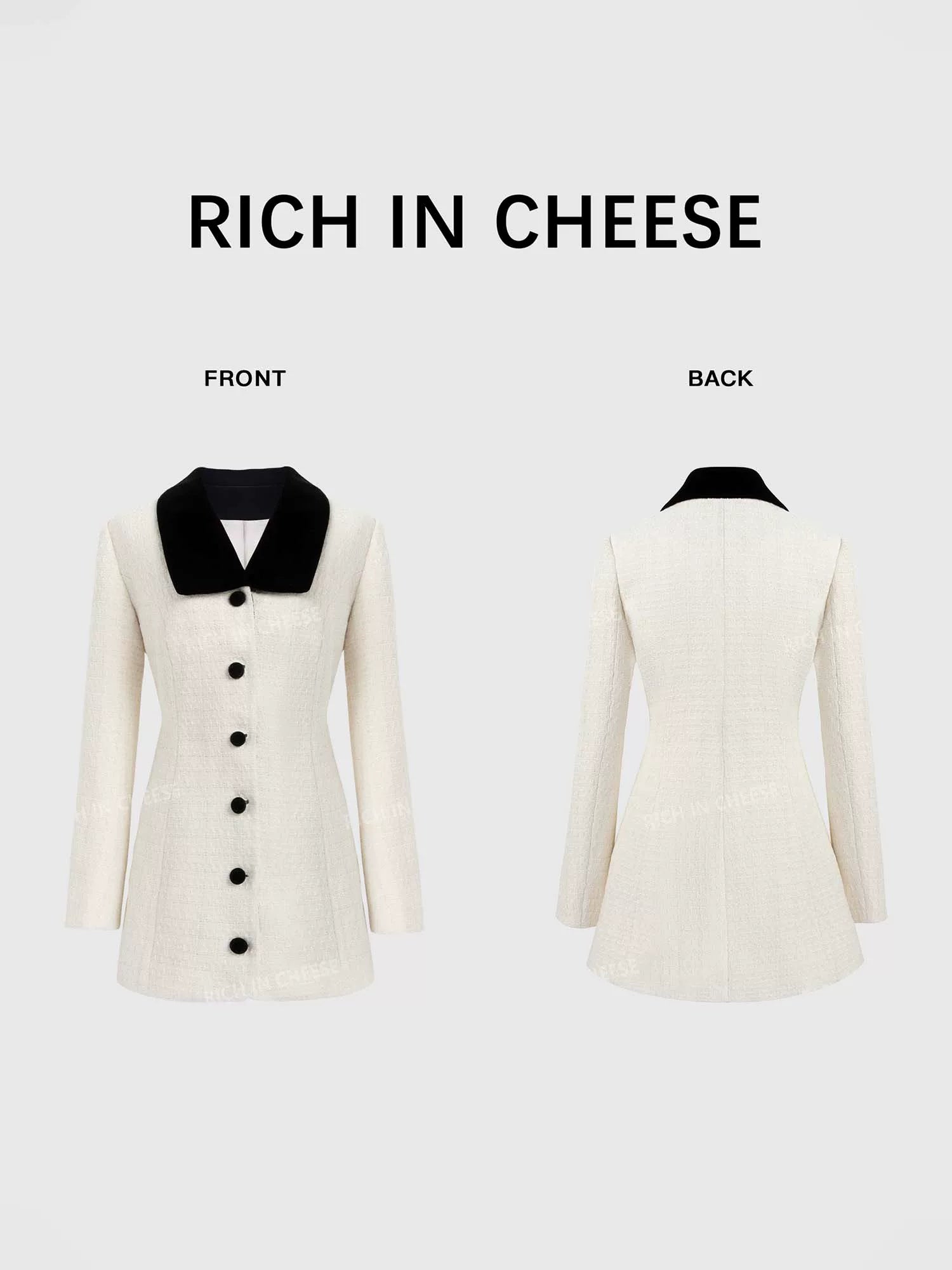 RICH IN CHEESE Premium Single-breasted Temperament Short Skirt