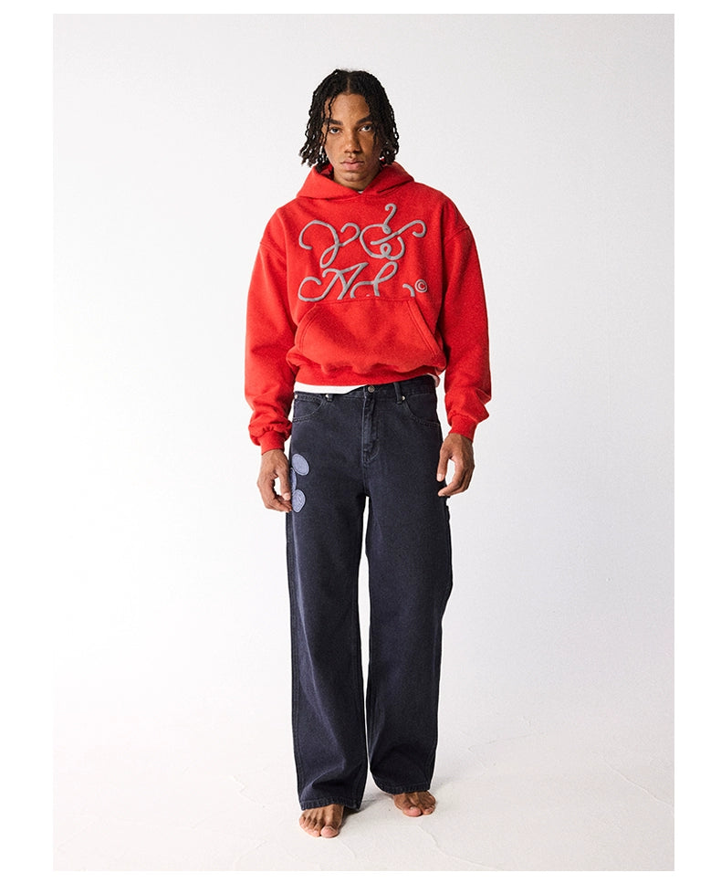 CRICLE Rotary Letter Hooded Sweater