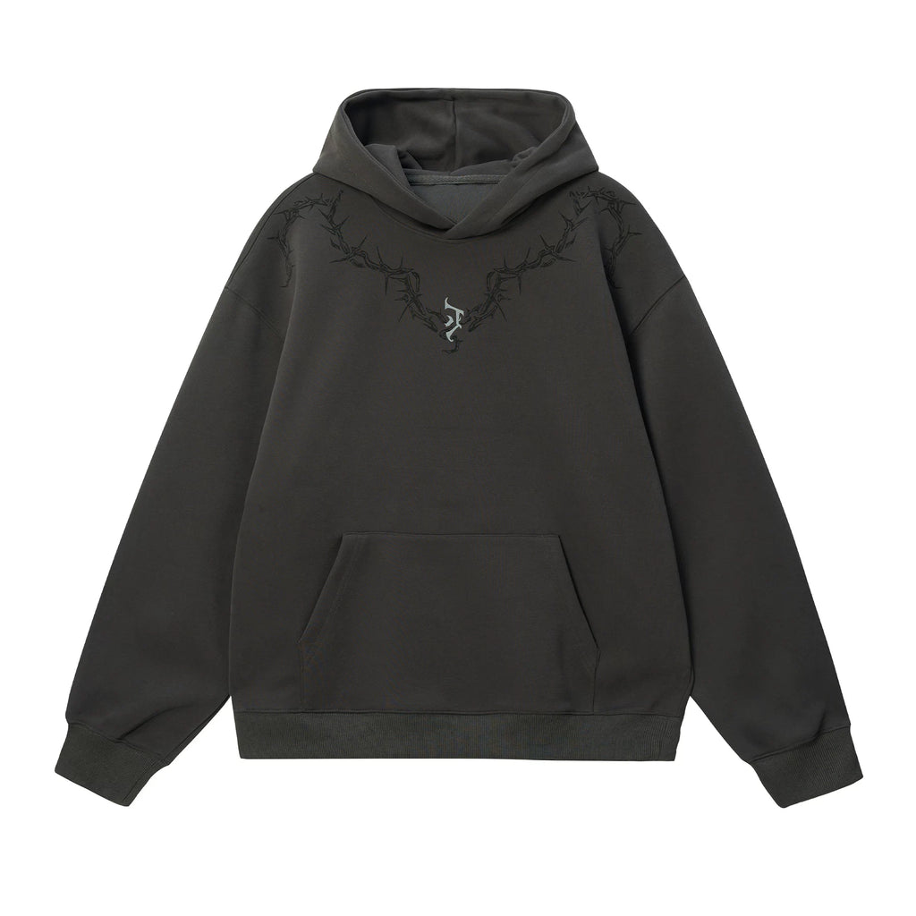 JHYQ Thorn Print Hooded Fir