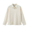 Inflation Waffle Lapel Casual Long Sleeve
