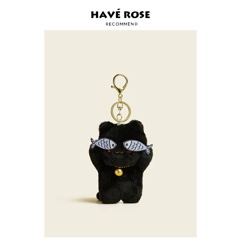 HAVEROSE Plush Cat Backpack Charm