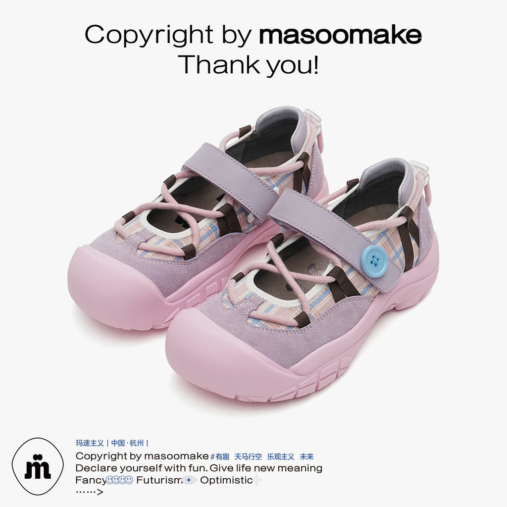 MASOOMAKE Leather Mary Jane Platform Sneaker