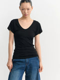 LINY LIBERTY Relaxed U-Neck 77% Lyocell Tee