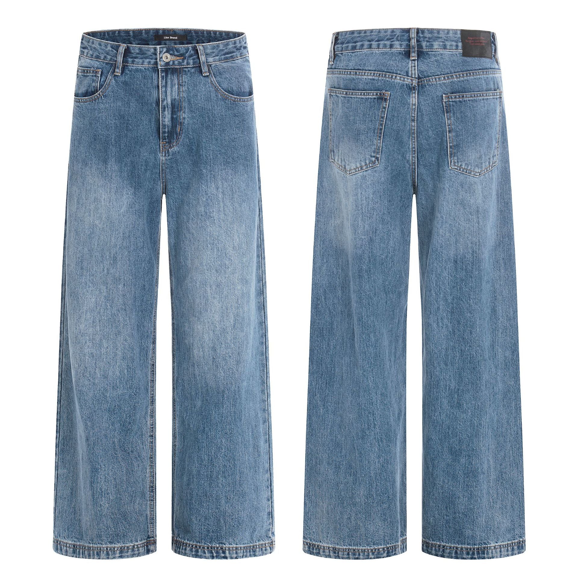 11KN Retro Straight Loose Wide Leg Jeans
