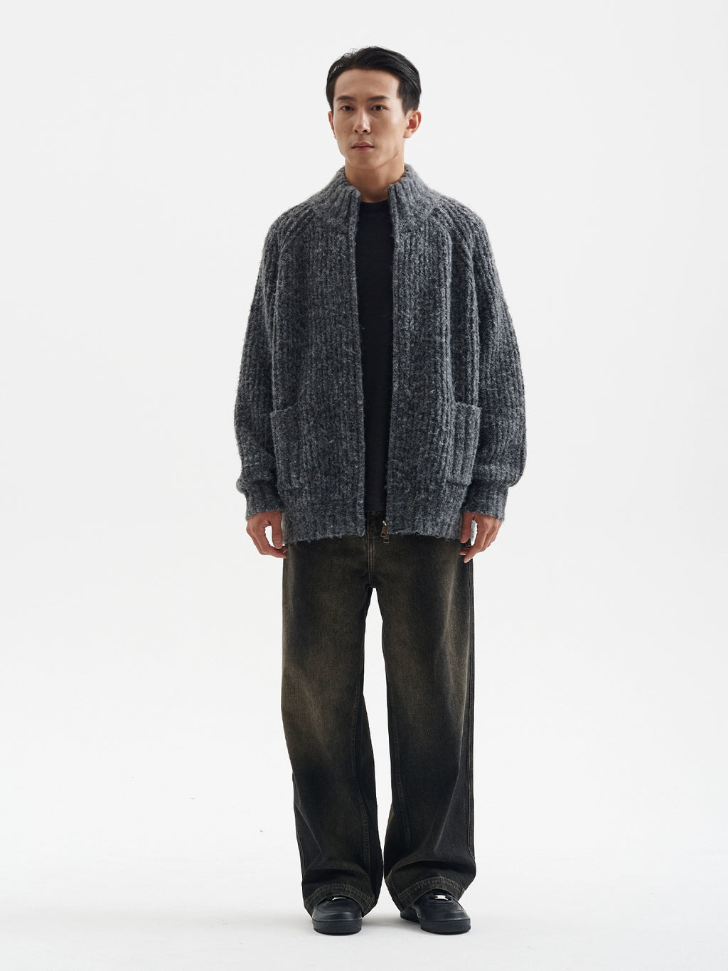 BUTTBILL Casual Vintage Loose Sweater Jacket