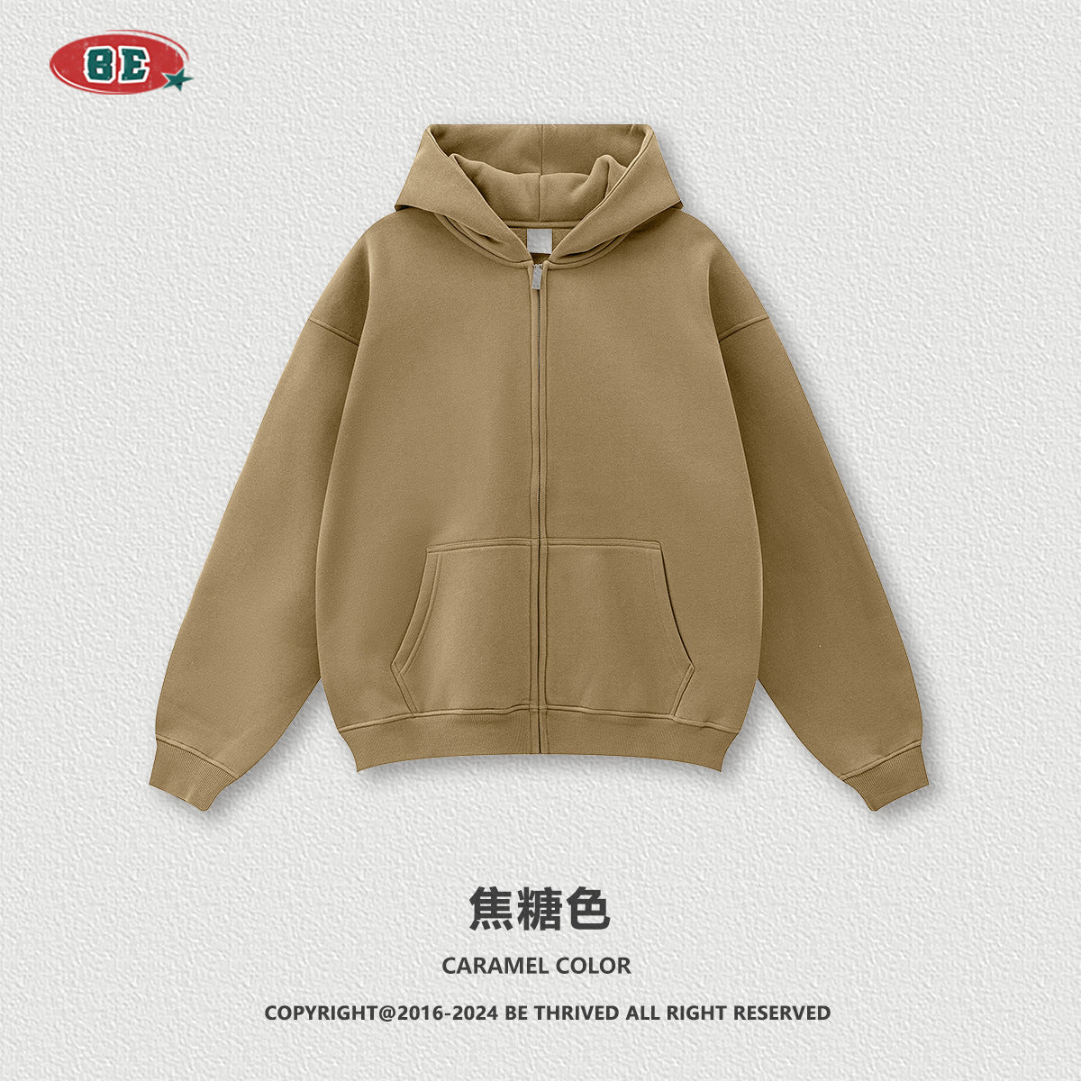BE Men's Autumn Heavy Zipper Hoodie