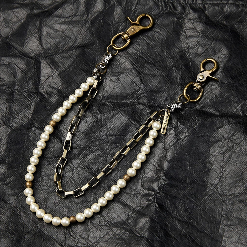 TAICHIISM Vintage Pearl Z Jeans Trouser Chain