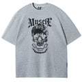 MuscleDog Skull Waffle Breathable Loose Training Tee