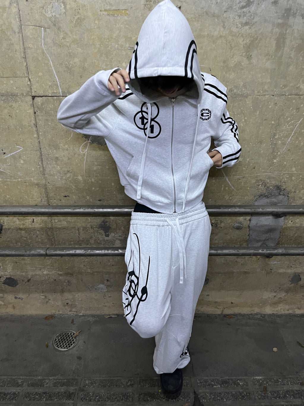 CHAI Sports Short Embroidered Casual Versatile Hooded Sweater