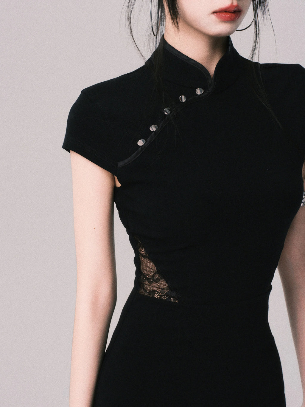 LULUSWINGS Lace Stitching Slim-fitting Dress