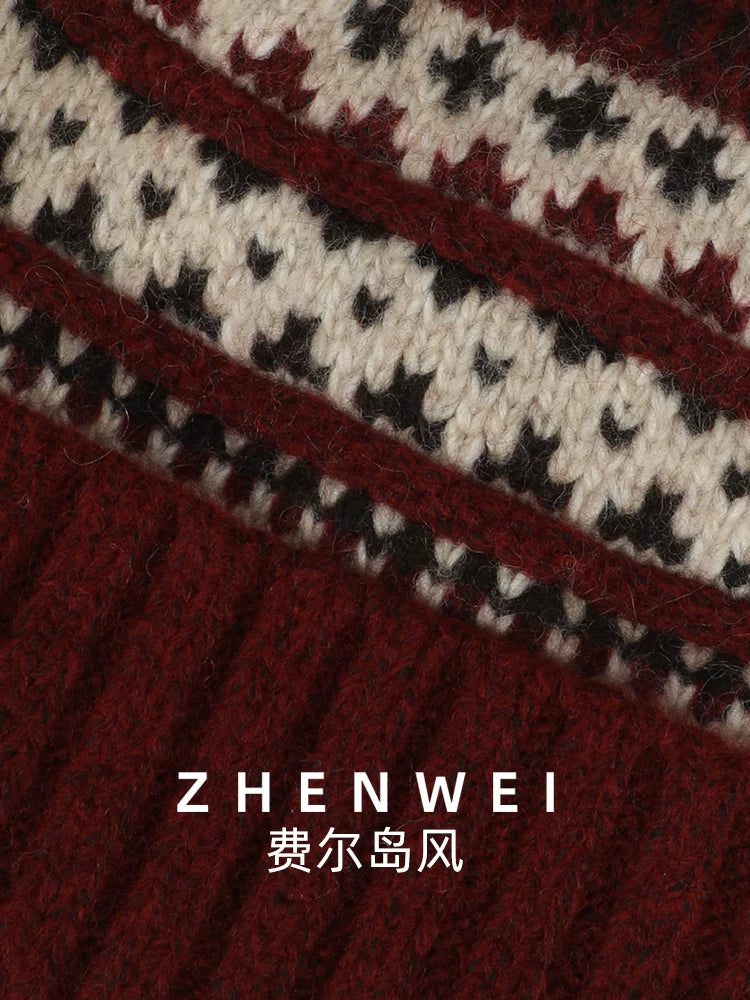 ZHENWEI Big Head Circumference Thick Knitted Hat