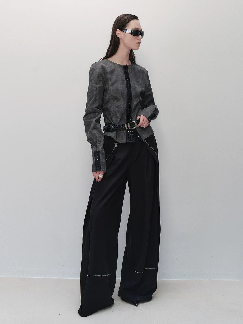 AnnoMundi Genesis Era Erosion Stitch Wide-Leg Pants