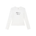 KANO Letter Print Cotton Long-Sleeve Tee