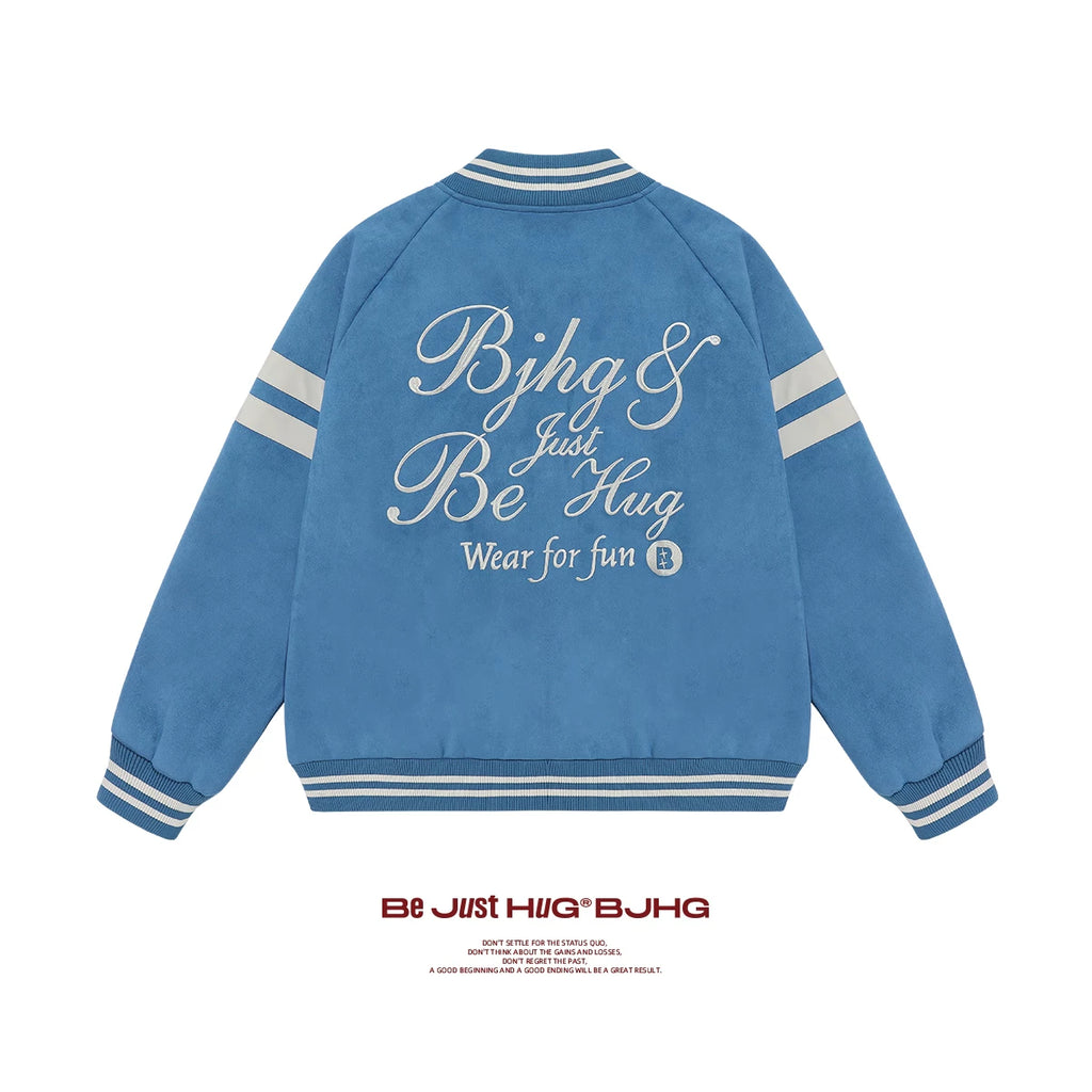 BJHG Embroidery 400g Oversized Baseball Jacket