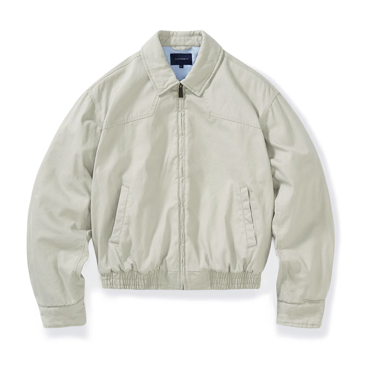 714Street Vintage MA1 Bomber Jacket Washed Cinched-Waist Cropped