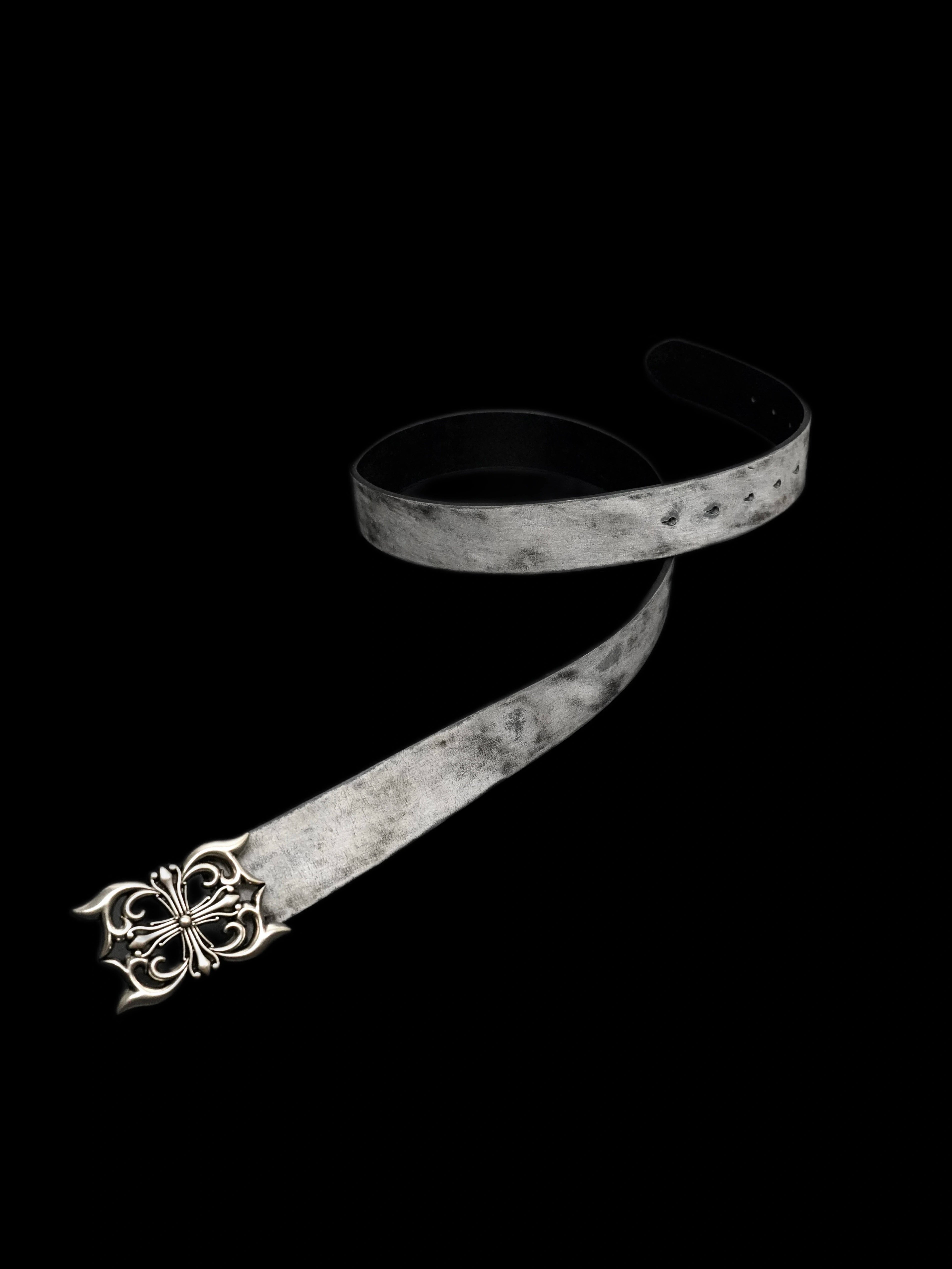 VOWPROGRESS Butterfly Carved Cowhide Belt