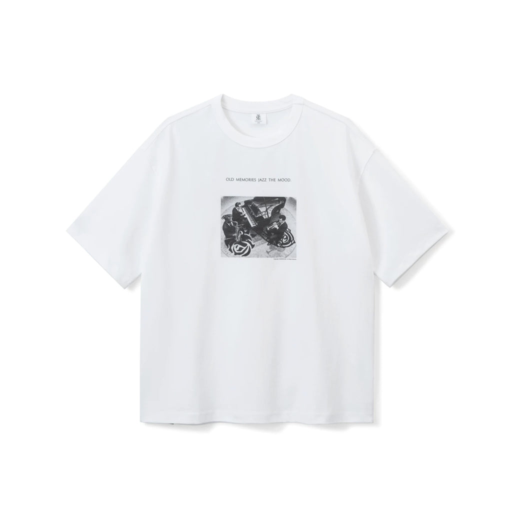 SUPERTOFU Jazz Band Saxophone 260g Cool-Touch Loose Tee