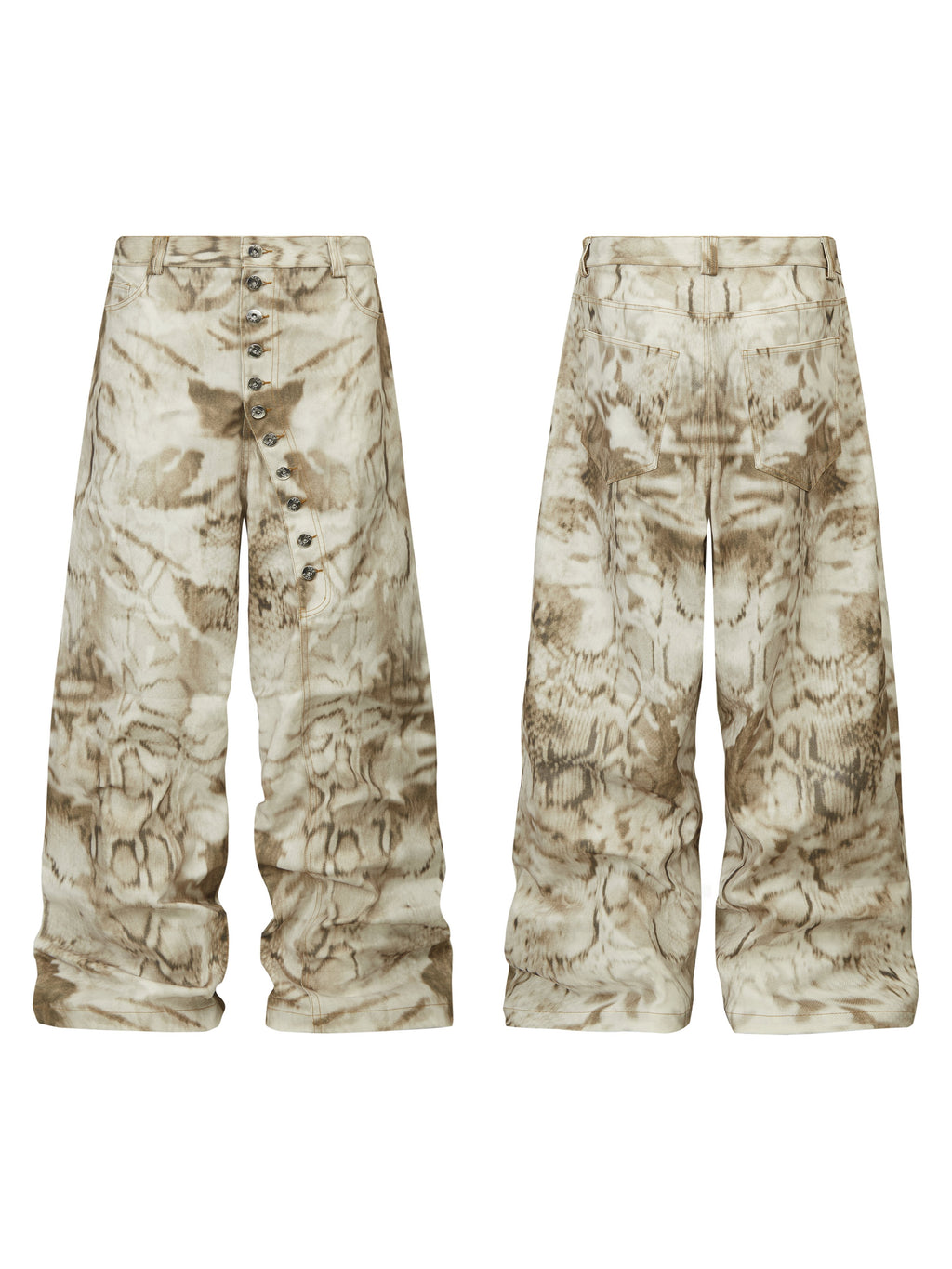 YBSSTREETMARKET Vintage Desert Snake Wide Leg Pants