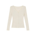 KANO V-Neck Slim Long-Sleeve Knit Cardigan