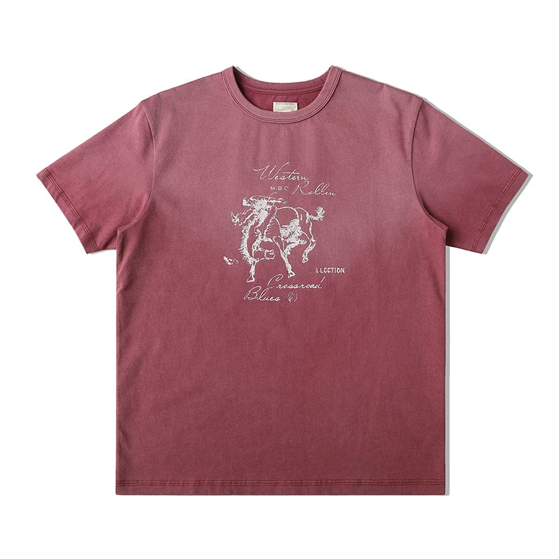 Mbbcar Western 240g Wrinkle-Resistant Slim Fit Tee
