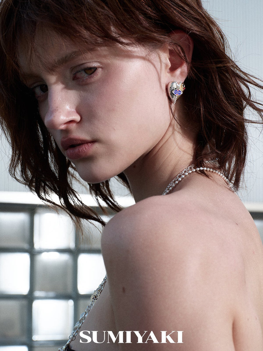 SUMIYAKI Sterling Silver Heart Earrings