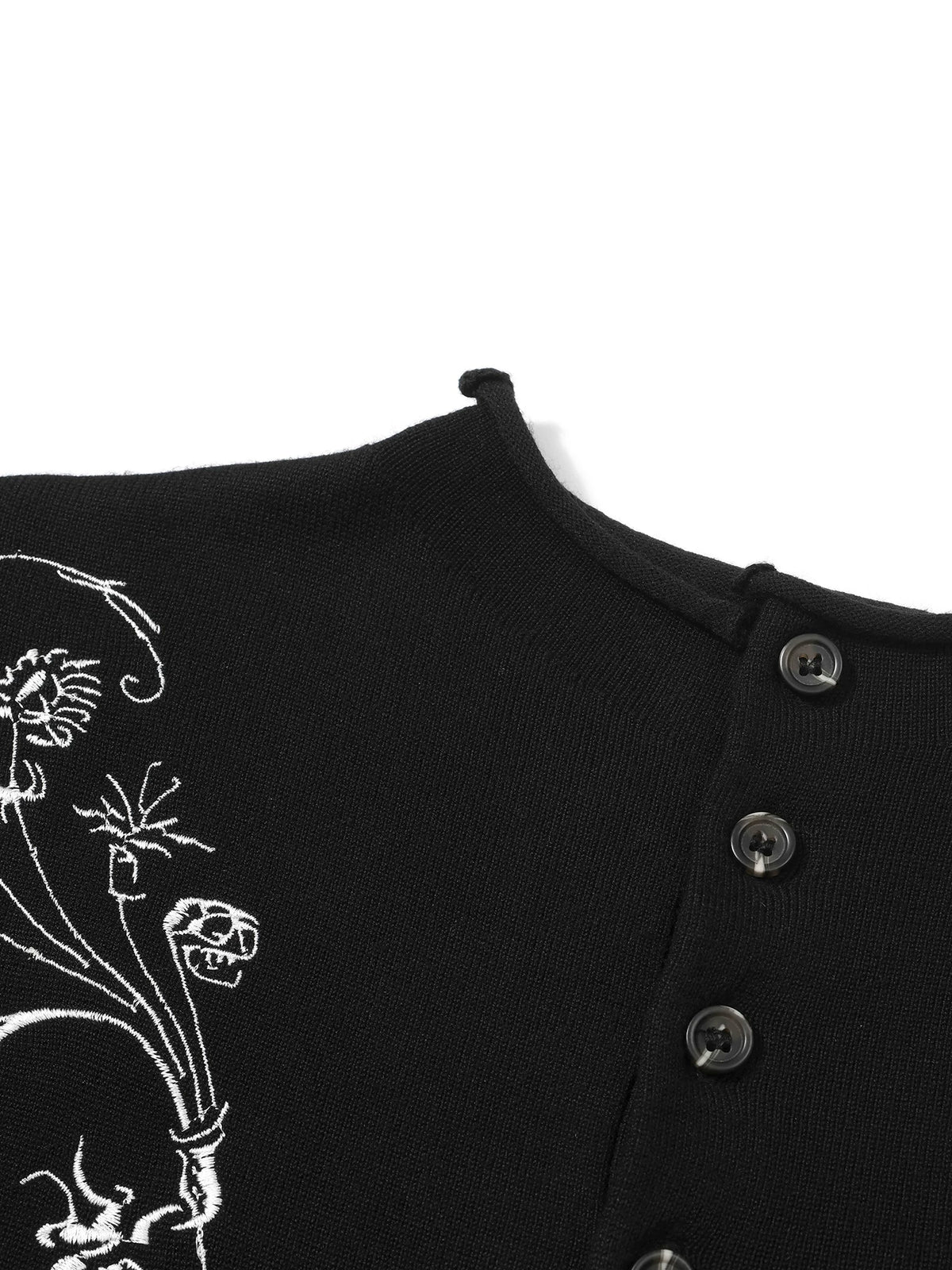 TZ killer White Floral Embroidered Breathable Slim Fit Tee