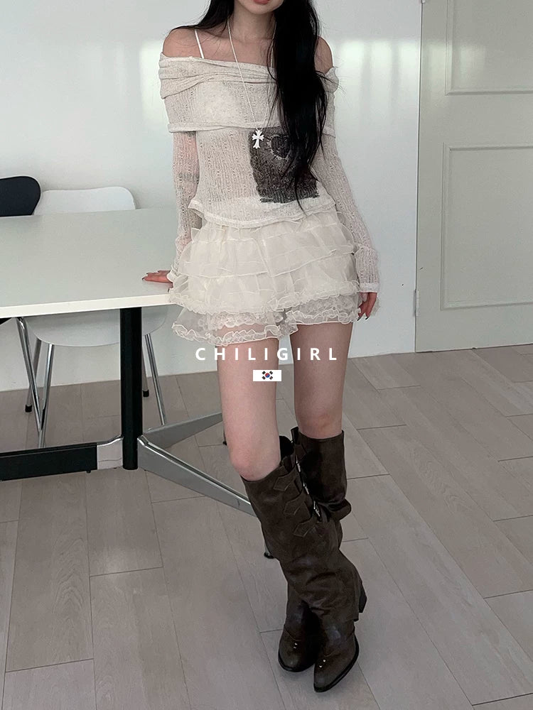 CHILIGIRL Distressed Buckle High-Top Western Boot