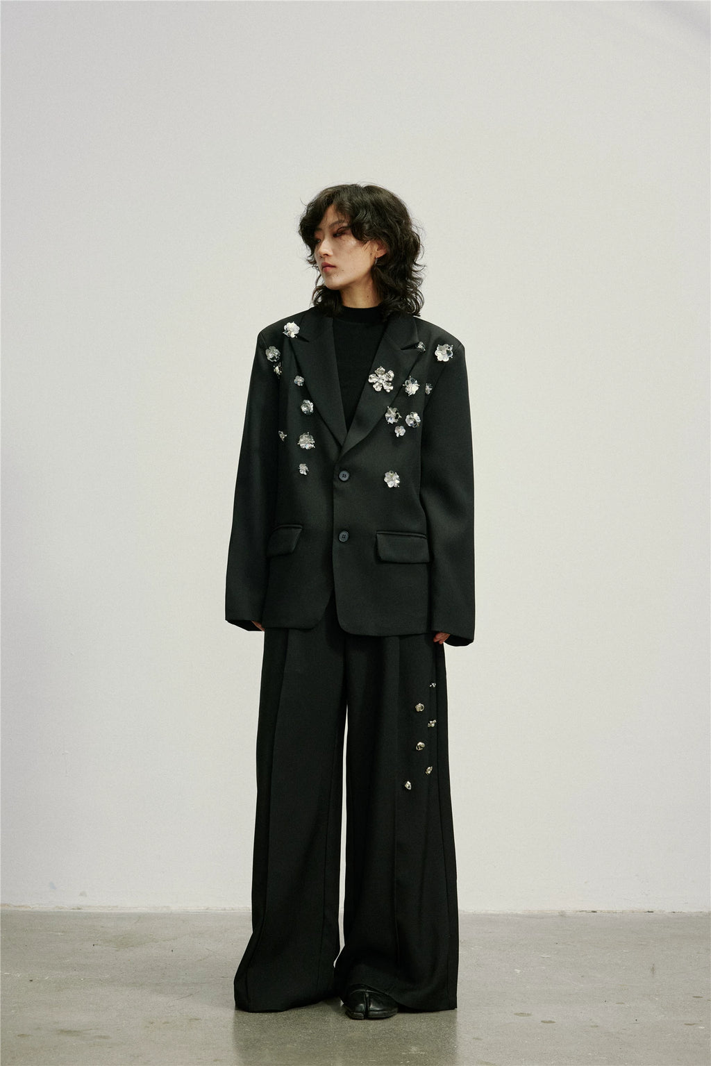 SUNYVONNE Metal Button-down Casual Suit