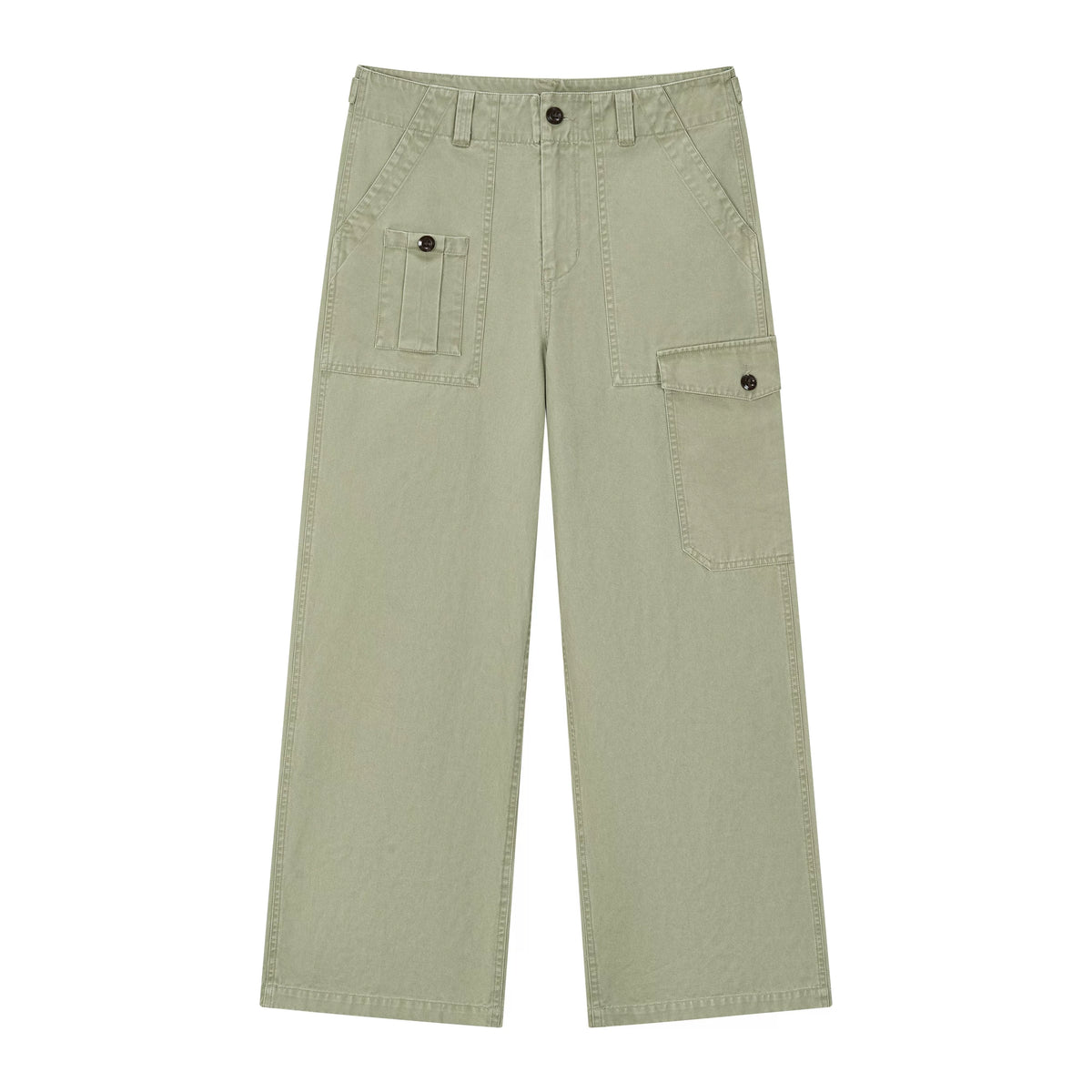 VLABMADE Faded P37 Cargo Pants Mid-Rise Straight-Leg Trousers