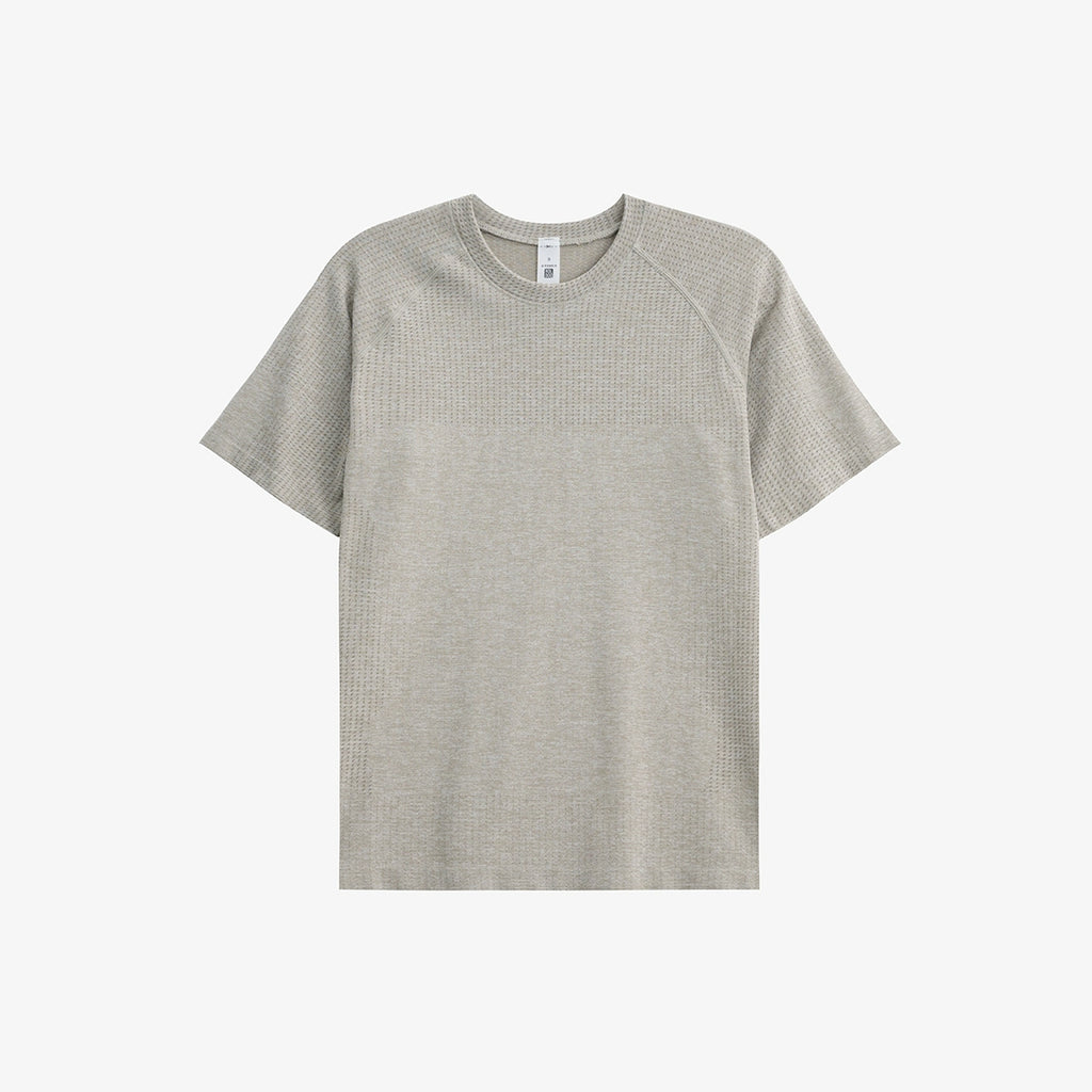 NO LOGO Quick Drying Seamless Jacquard Sports Slim Tee