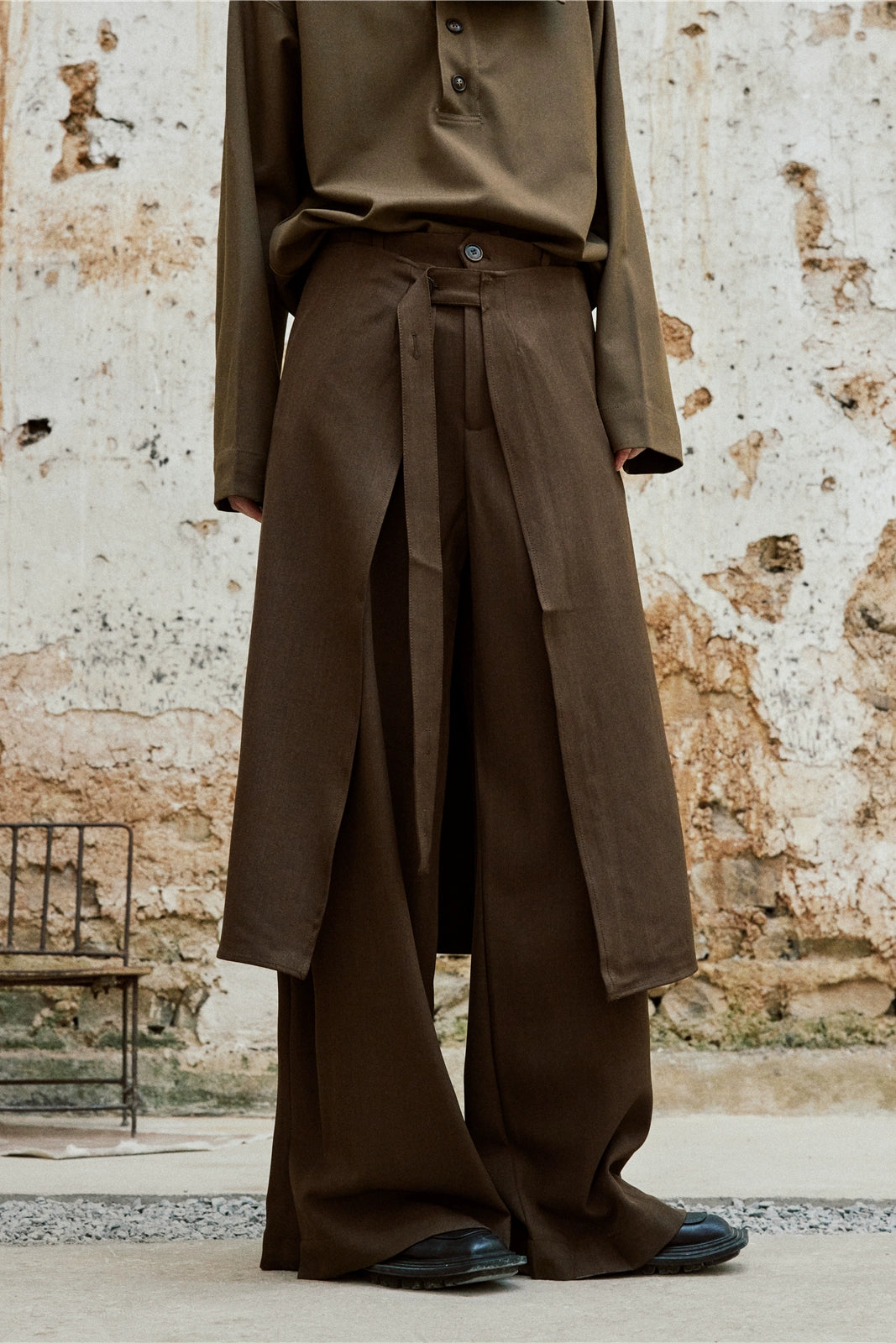 SUNYVONNE Premium Straight Casual Two-piece Set