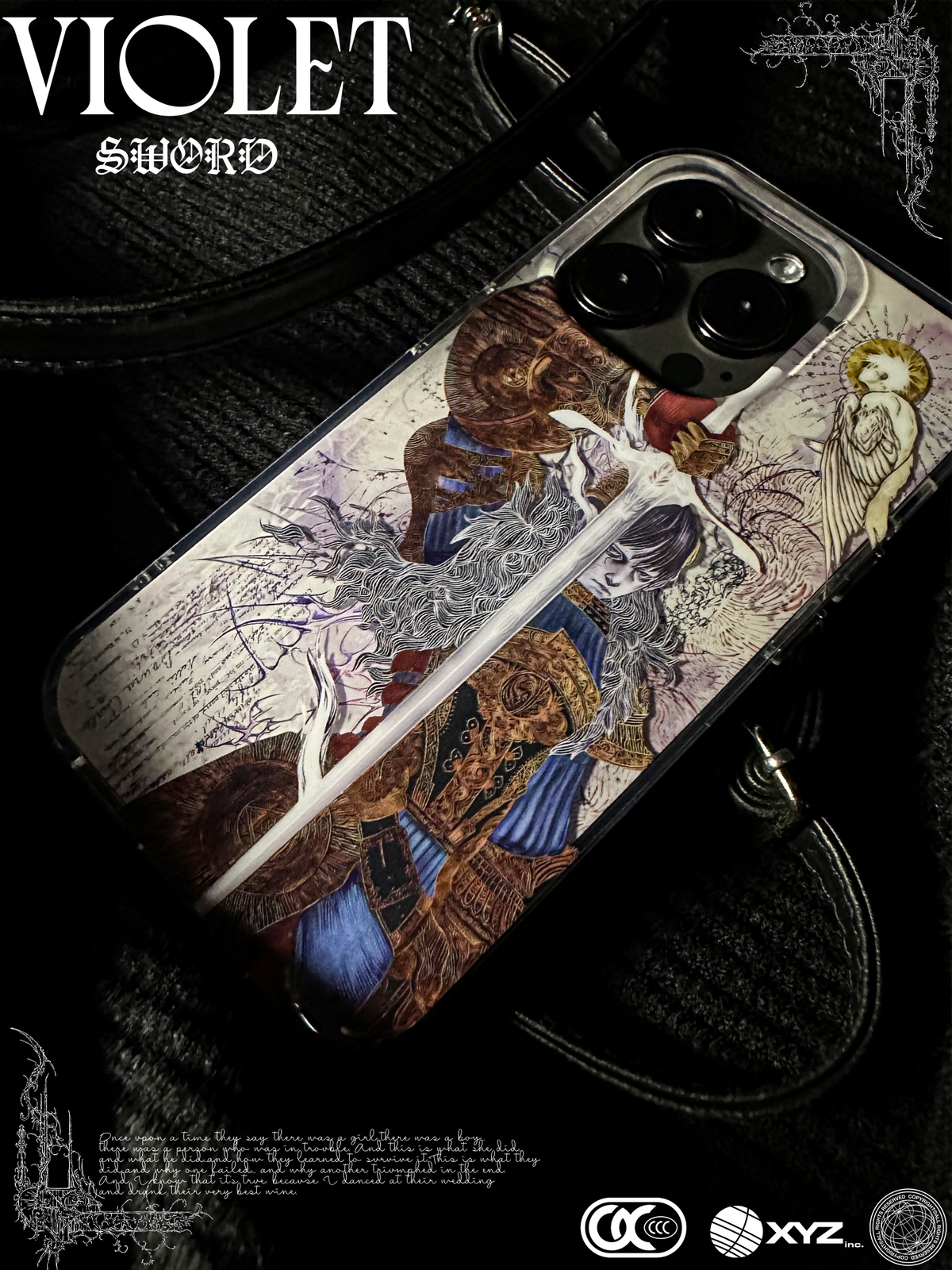 Violet SWORD Sword IMD Dual-Layer Patchwork iPhone Pro Max Case
