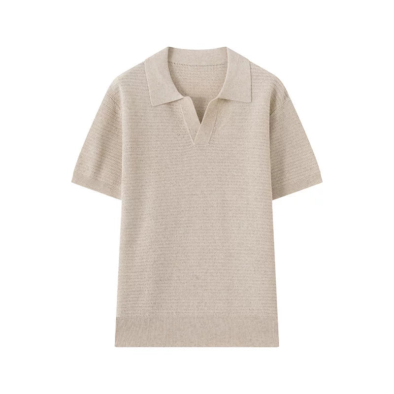 VLABMADE Seagull Collar Breathable Regular Fit Polo Shirt