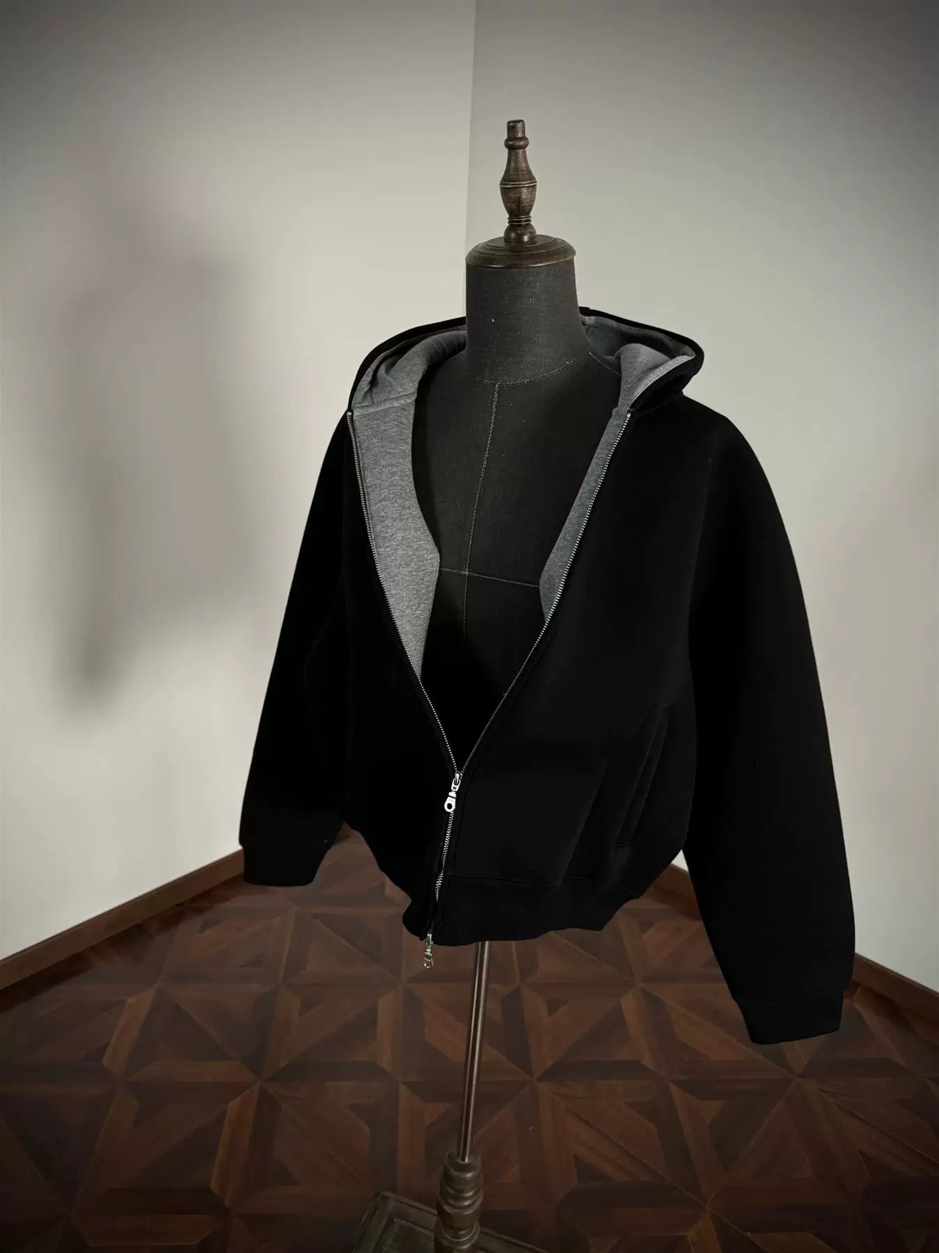 AMBSOM Casual Versatile Zip Hooded Sweater