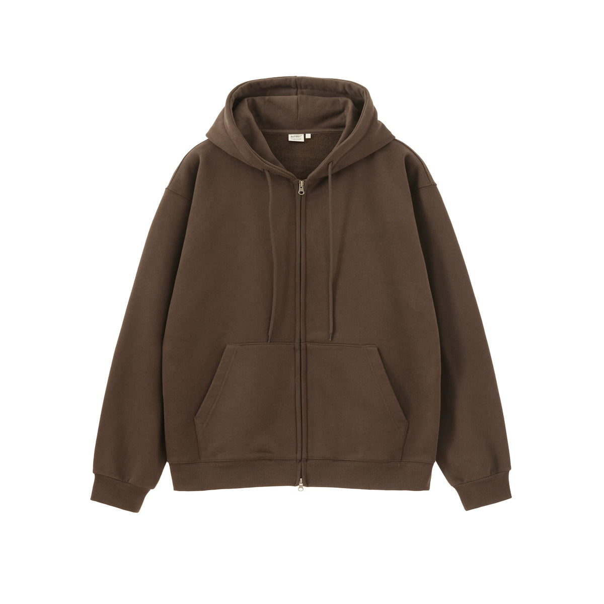 BUTTBILL 500g Warm Fleece-Lined Zip-Up Hoodie