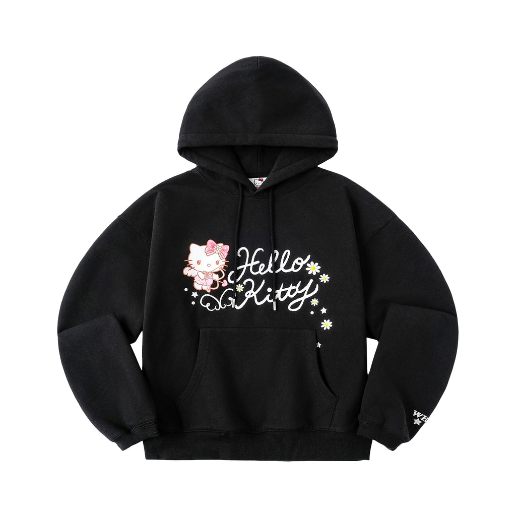WHOOSIS Angel Embroidered Hooded Sweater