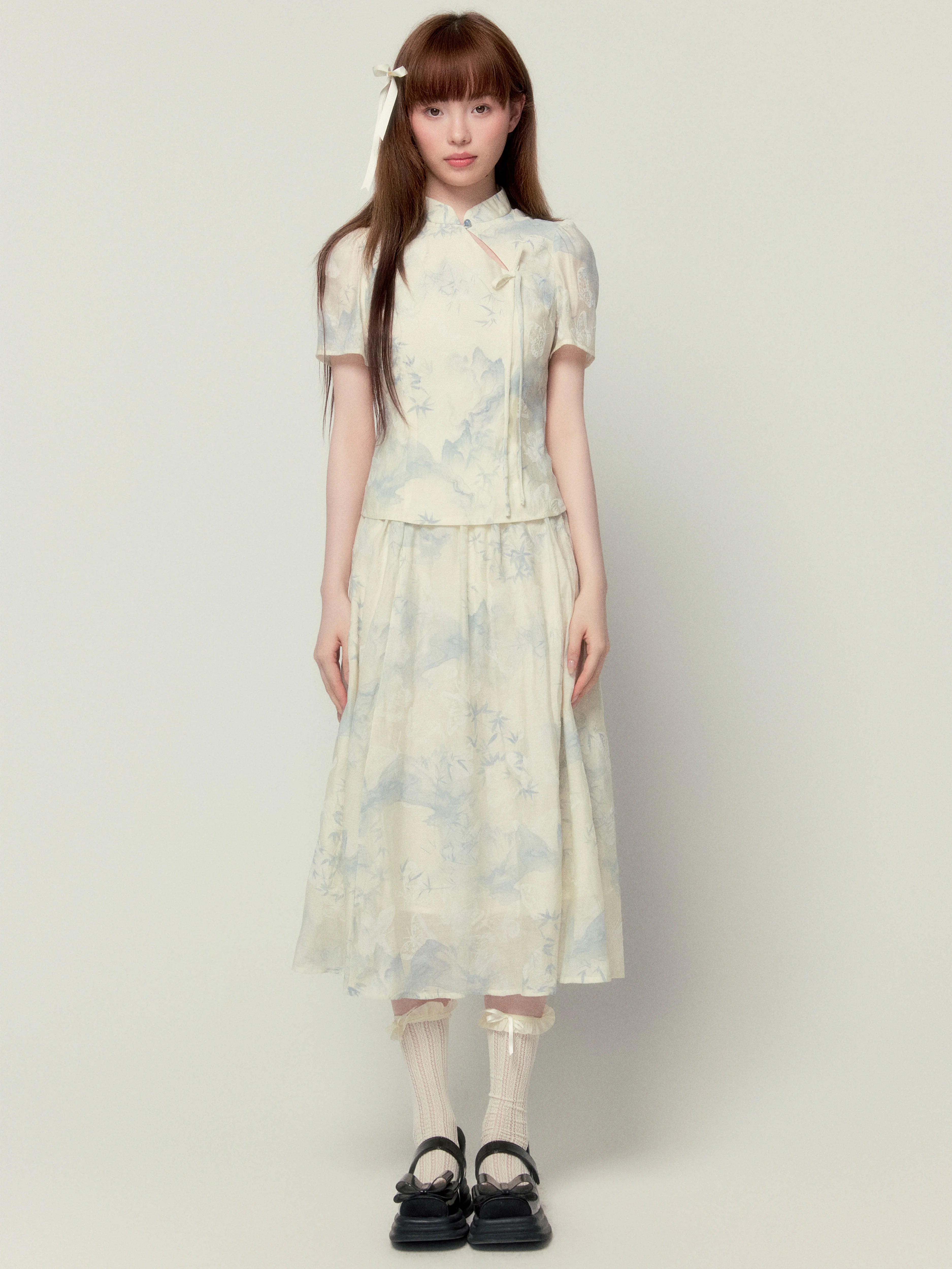 LOST FOREST New Chinese Versatile Suit Long Dress