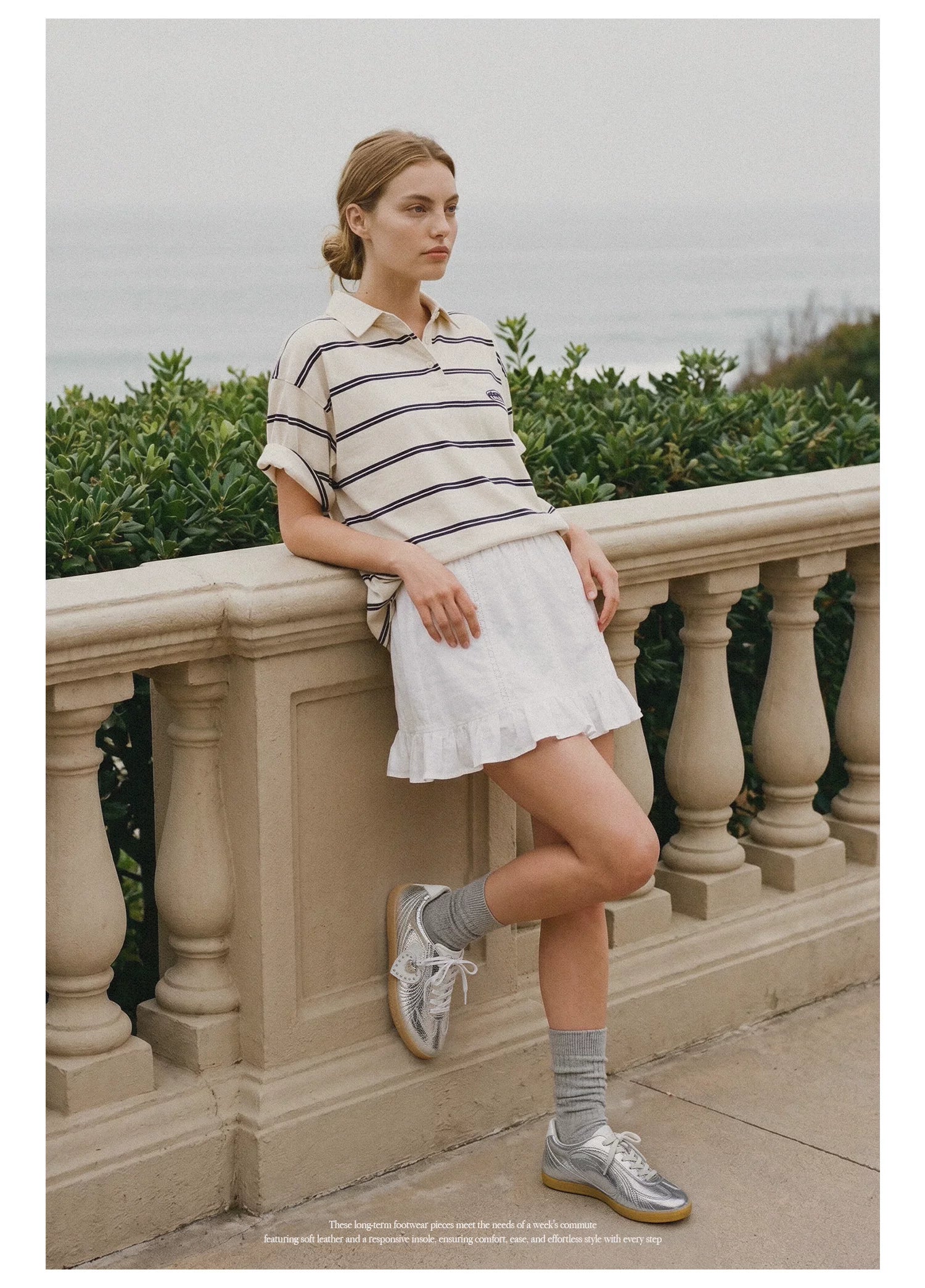 OLD ORDER Metallic Silver Lace-Up Sneaker