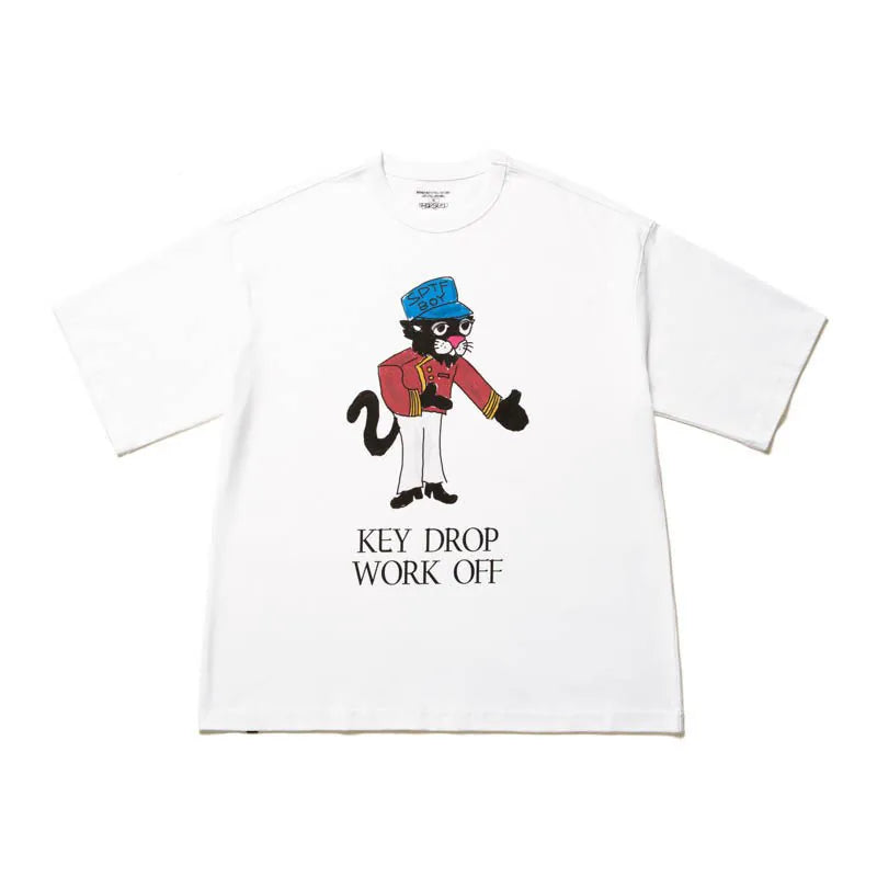 SUPERTOFU Panther Doorman Hand-Drawn Welcome Loose Tee