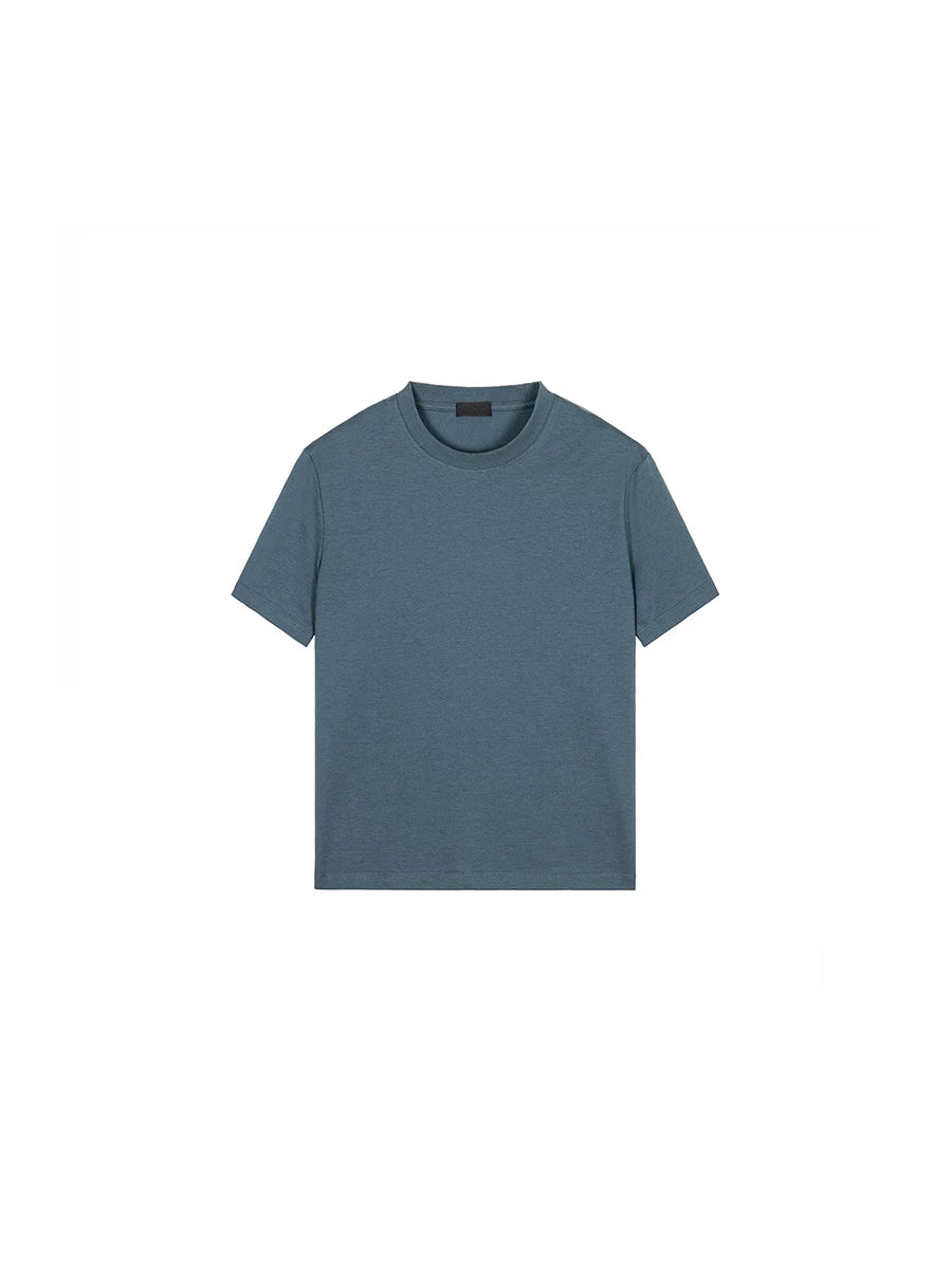 PLUS NO LOGO Retro Casual Simple Shoulder Tee