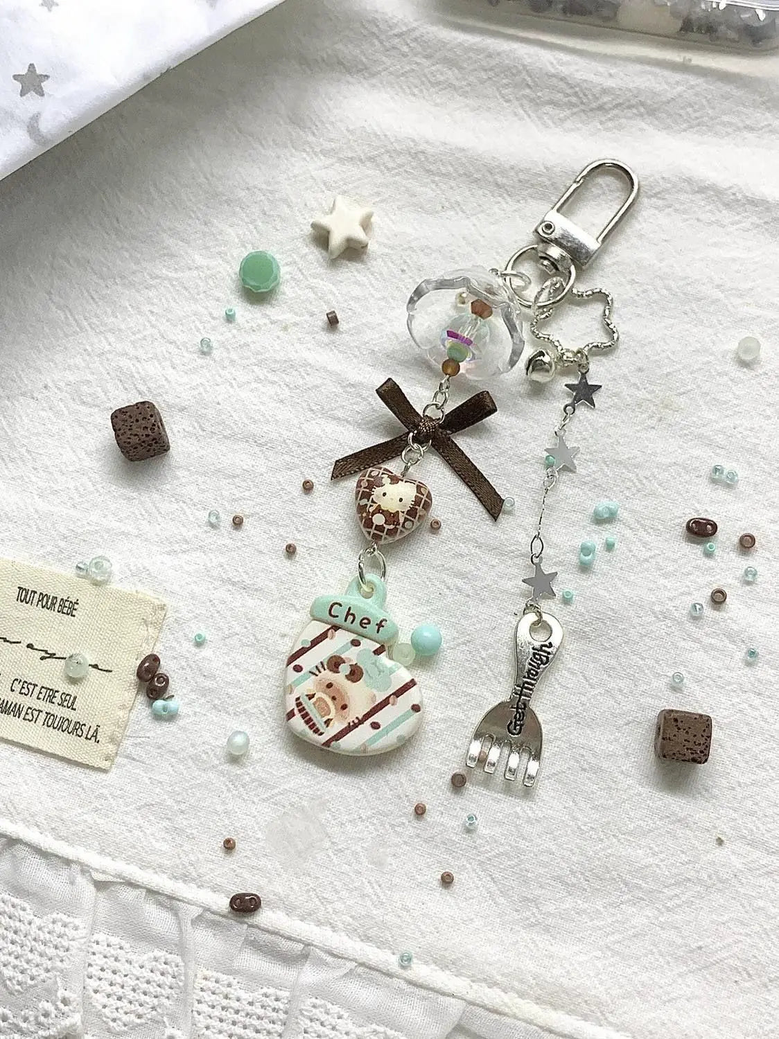 XTZ Handmade Beaded Camera Bag Charm