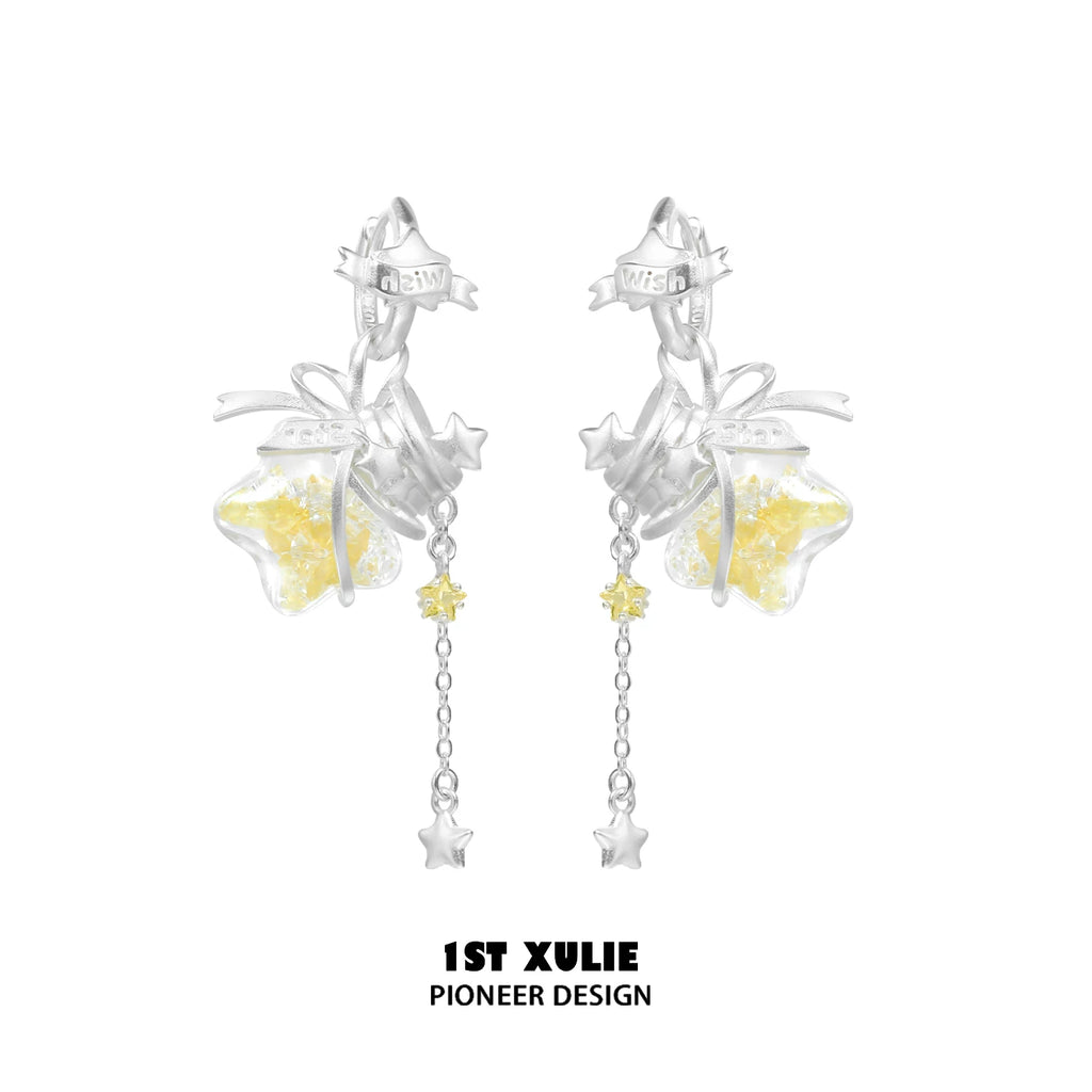 1ST XULIE Star Wishing Bottle Ear Cuff & Stud Set