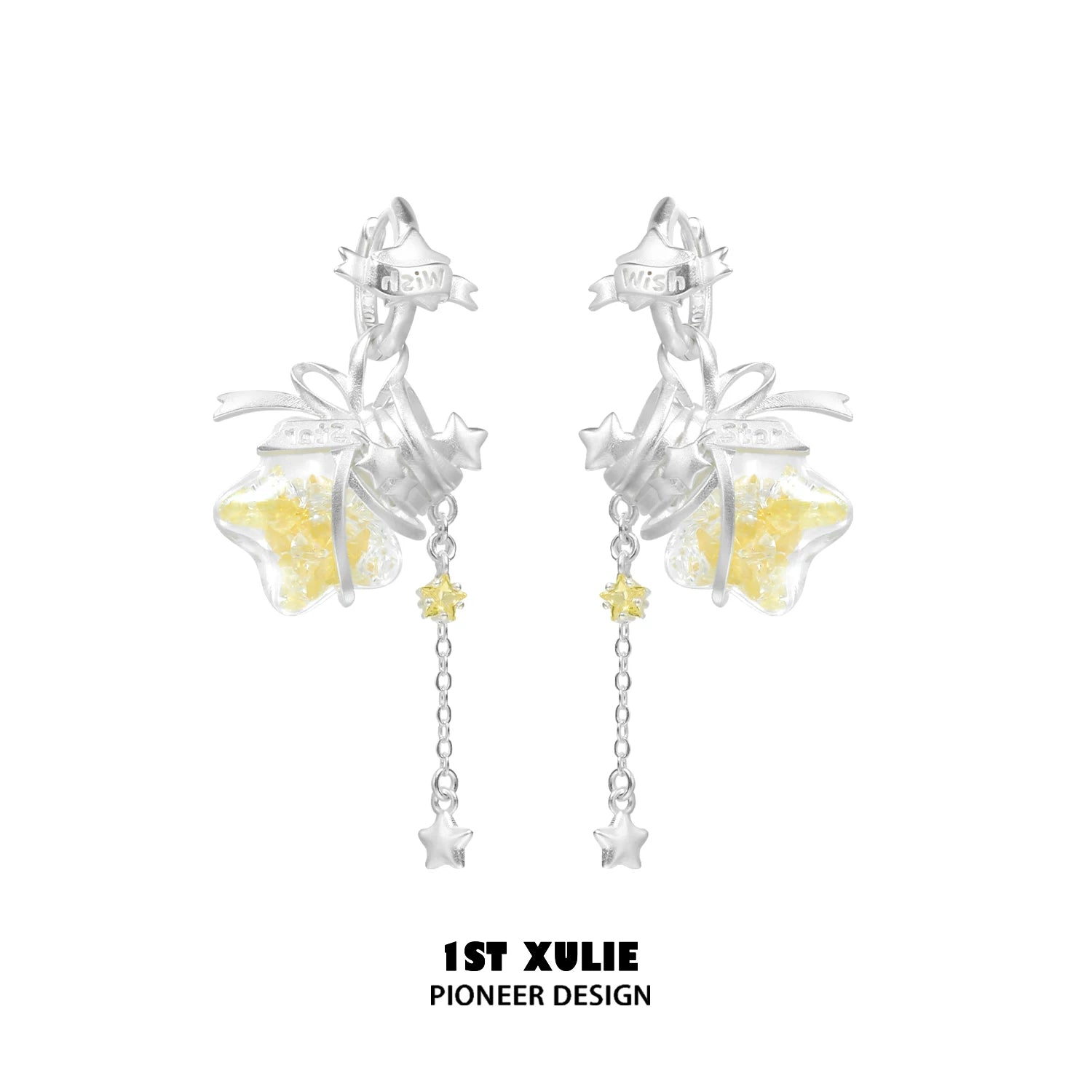1ST XULIE Star Wishing Bottle Ear Cuff & Stud Set