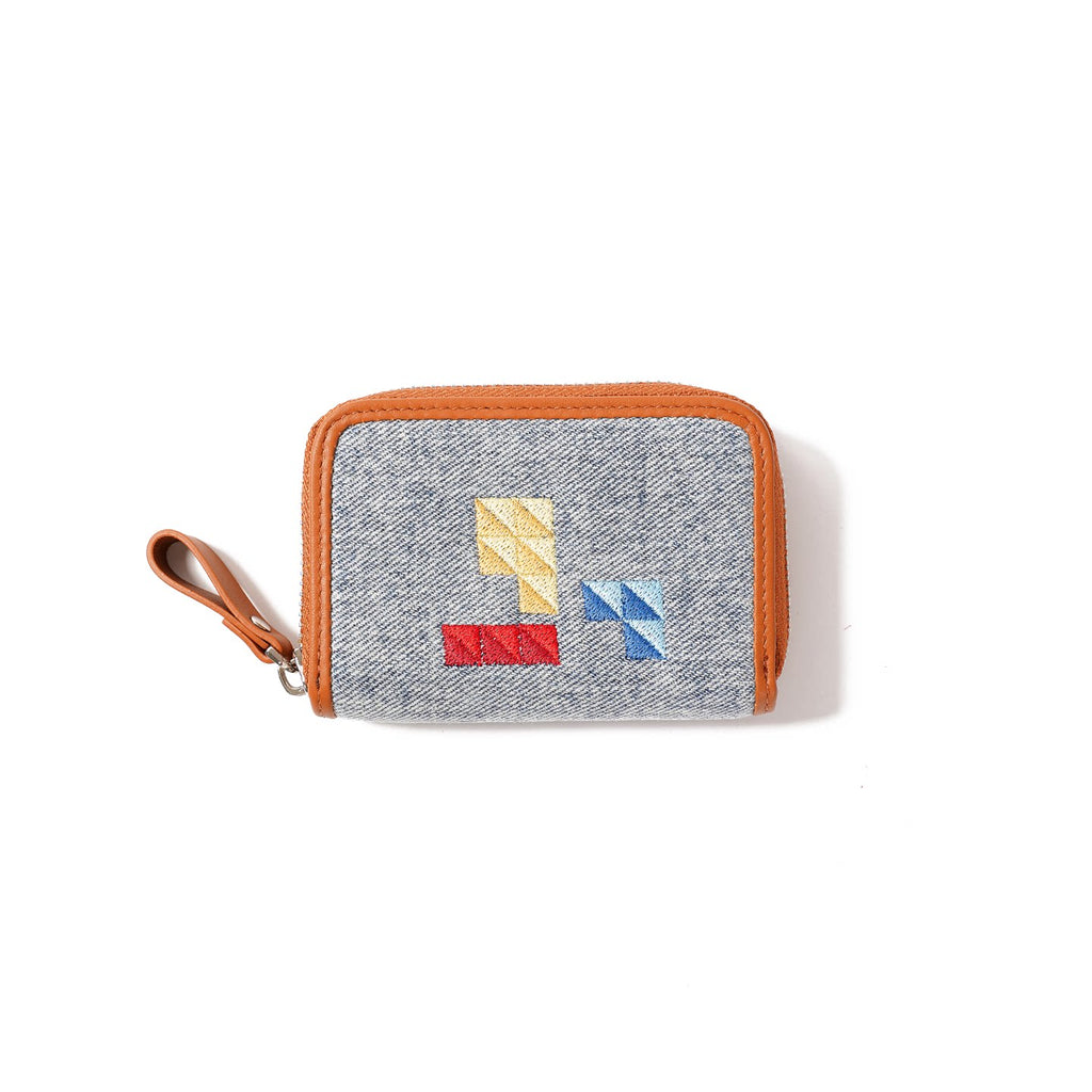 Momogigi Blue Washed Denim Zip Coin Purse