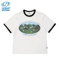 LUCKUP Cow Print Loose Fit Tee